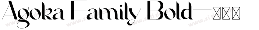 Agoka Family Bold字体转换